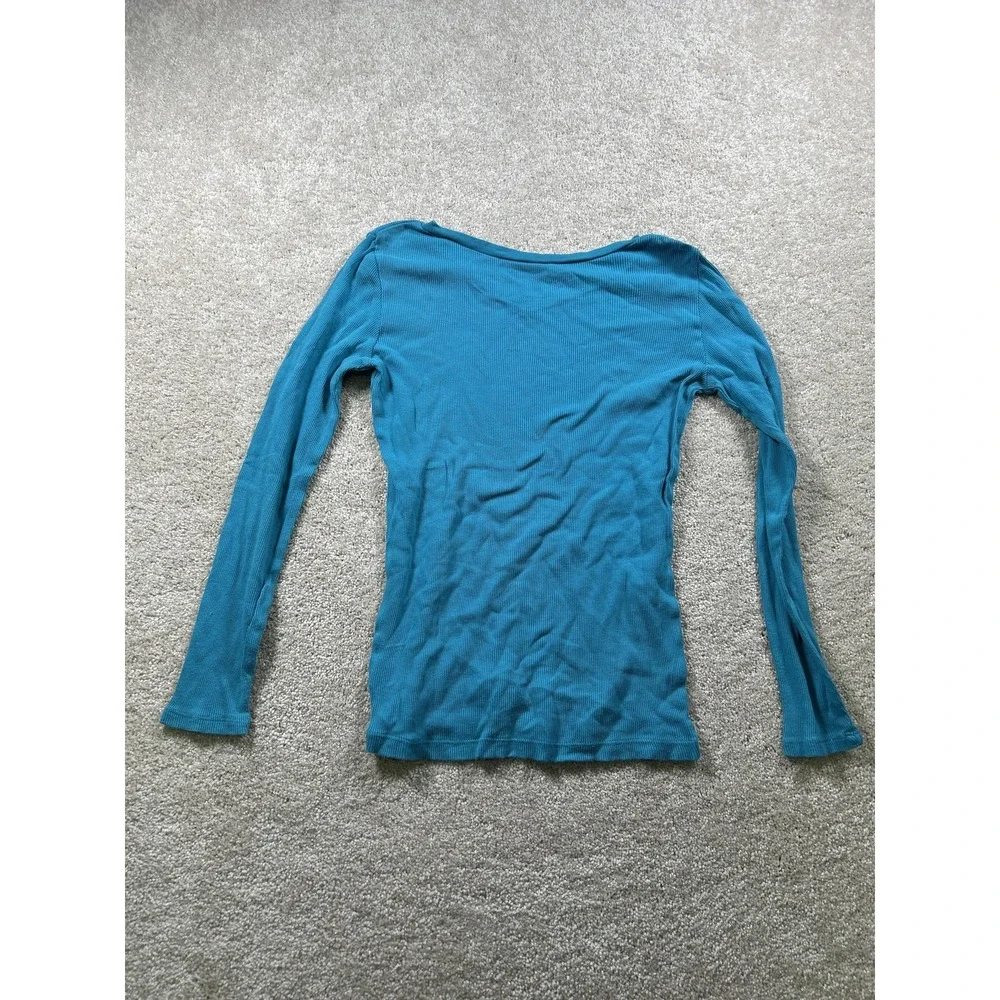 Place Long Sleeve Shirt Girls Large 10/12 Ribbed Stretch Crewneck Sparkle Detail